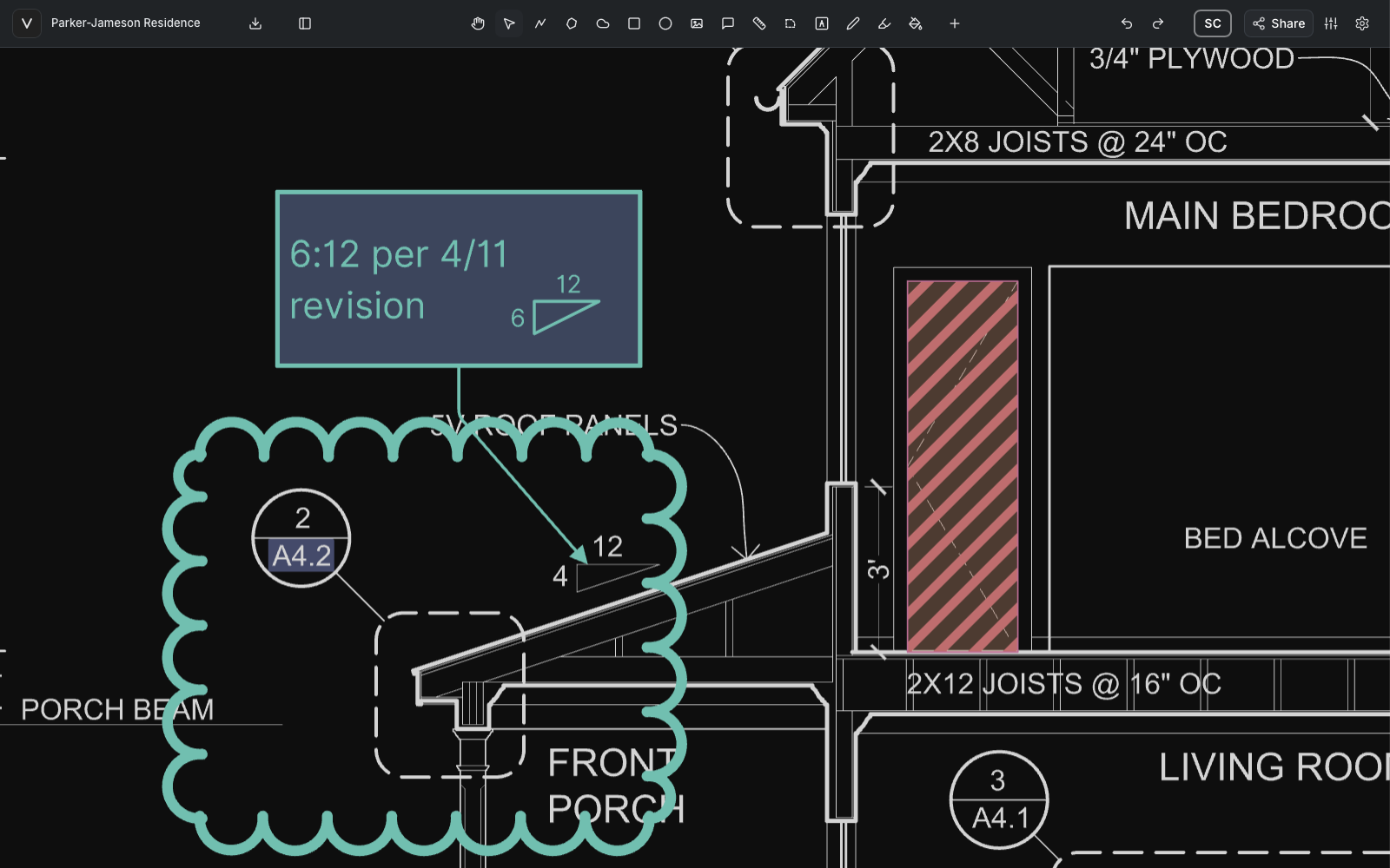 Vellum workspace open in a desktop browser